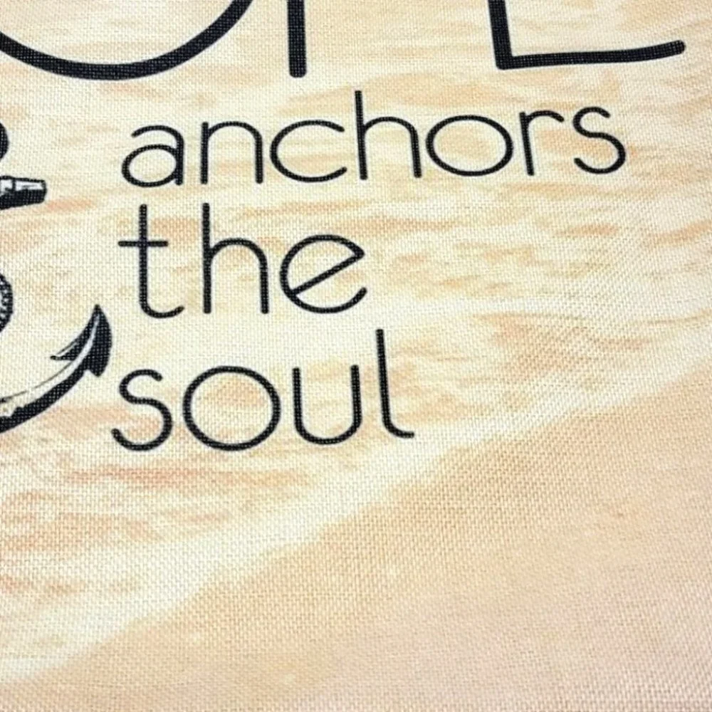 2/$40 Christian Hope Anchors Decor Pillow Case Throw Cushion Cover 18inch Square